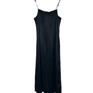 H&M Black Ruffled Maxi Dress